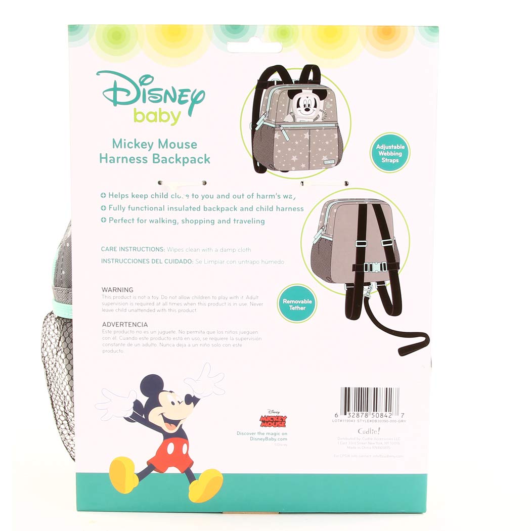 MICKEY MOUSE Mini 10" Backpack with Harness & Lead (Pack of 3)