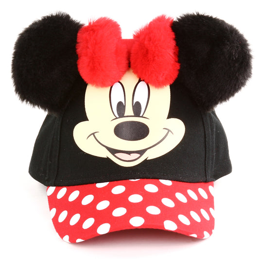 MINNIE MOUSE Toddler Cap with Plush Ears (Pack of 3)