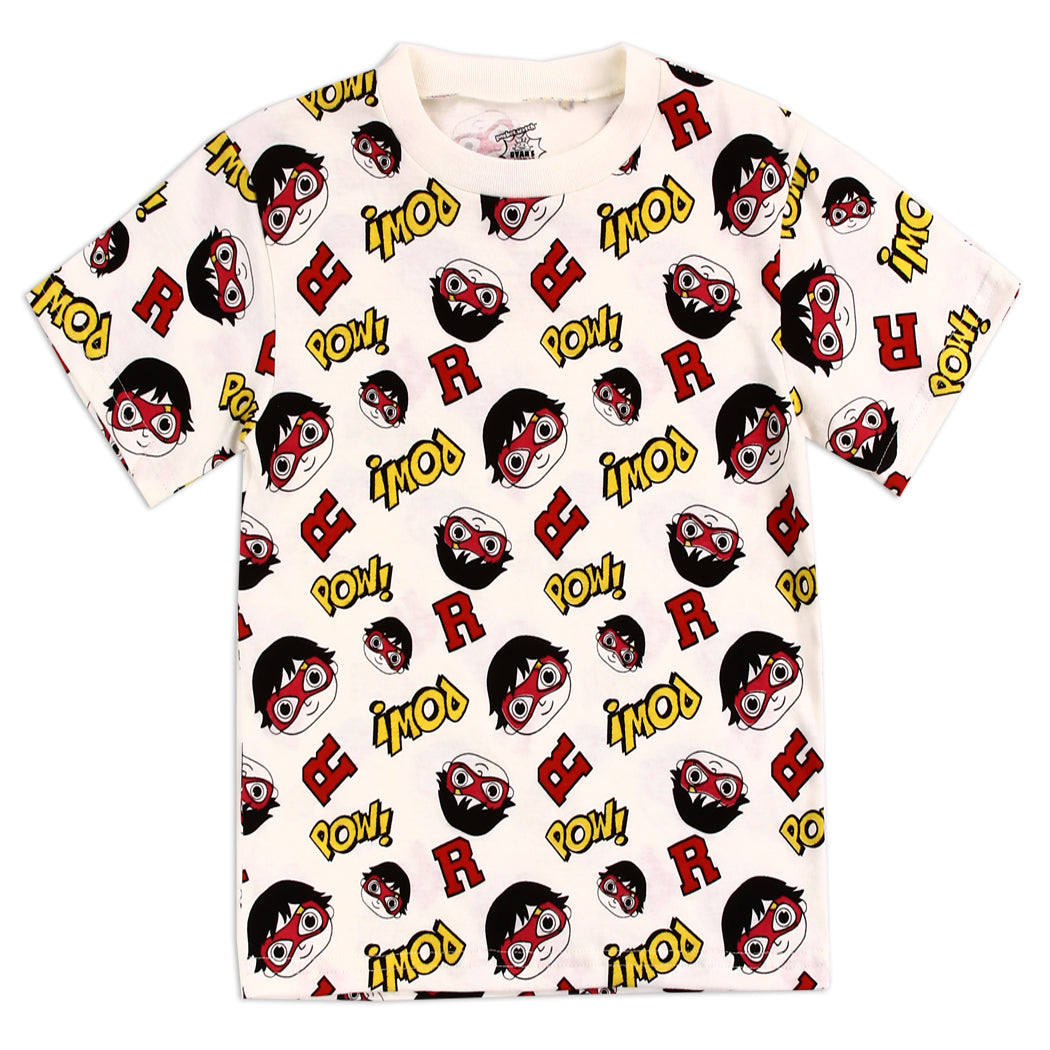 RYAN'S WORLD Boys 4-7 AOP T-Shirt (Pack of 6)