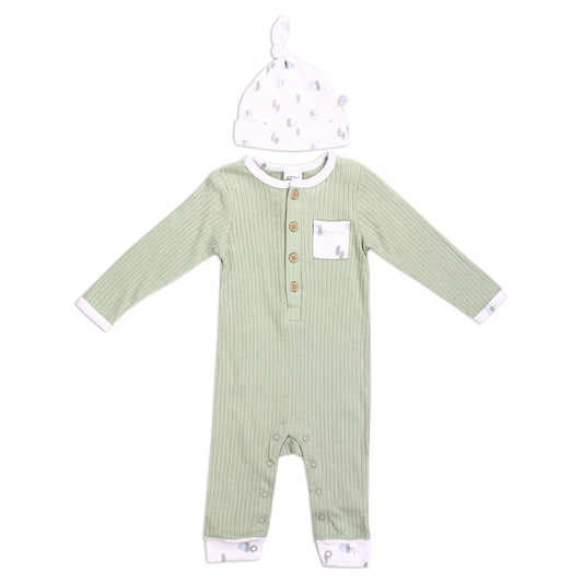 ATTITUDE BABY Boys Newborn 2-Piece Coverall & Hat Set (Pack of 6)