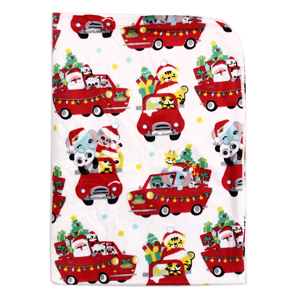 BABY'S FIRST CHRISTMAS Plush Baby Blanket (Pack of 4)