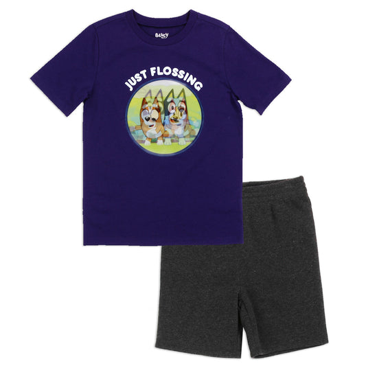 BLUEY Boys Toddler 2-Piece Short Set w/ Lenticular Patch (Pack of 4)