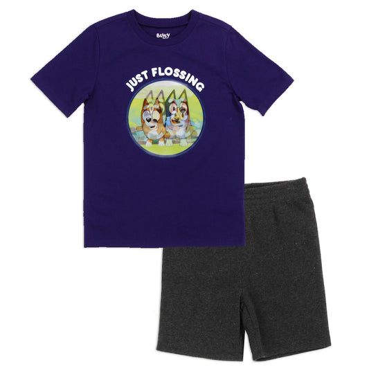 BLUEY Boys 4-7 2-Piece Short Set w/ Lenticular Patch (Pack of 6)