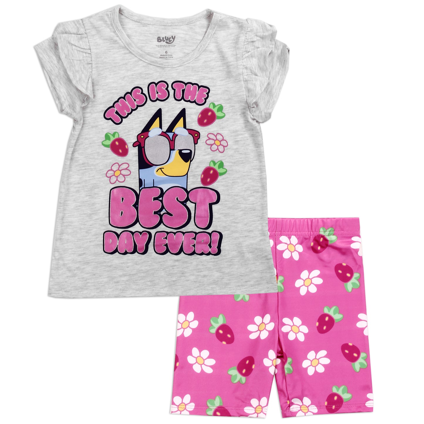 BLUEY Girls Toddler 2-Piece Short Set (Pack of 4)