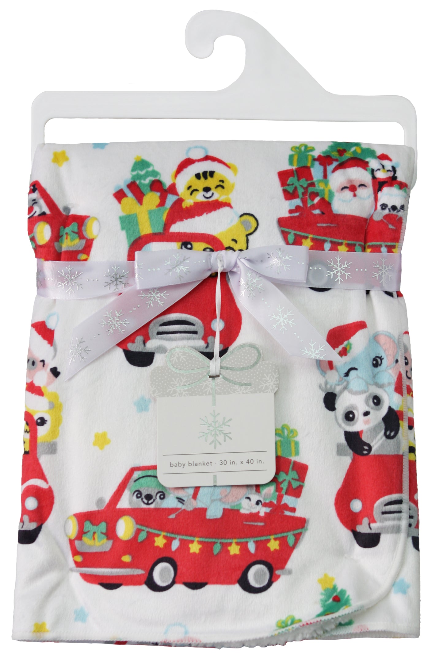 BABY'S FIRST CHRISTMAS Plush Baby Blanket (Pack of 4)