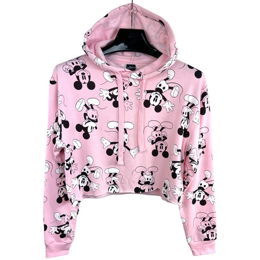 DISNEY MICKEY MOUSE Junior Hooded Fleece Crop Sweatshirt (Pack of 6)