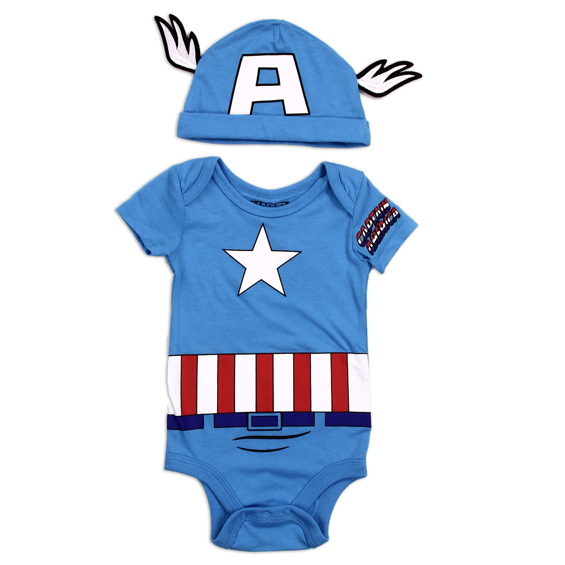 CAPTAIN AMERICA Boys Creeper & Hat Set (Pack of 6)