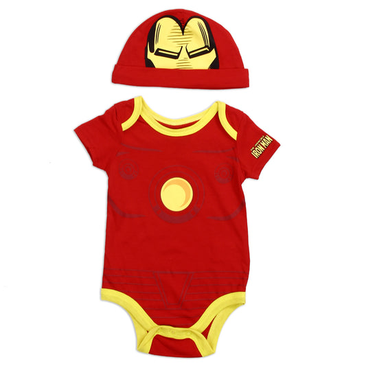 IRON MAN Boys Creeper & Hat Set (Pack of 6)