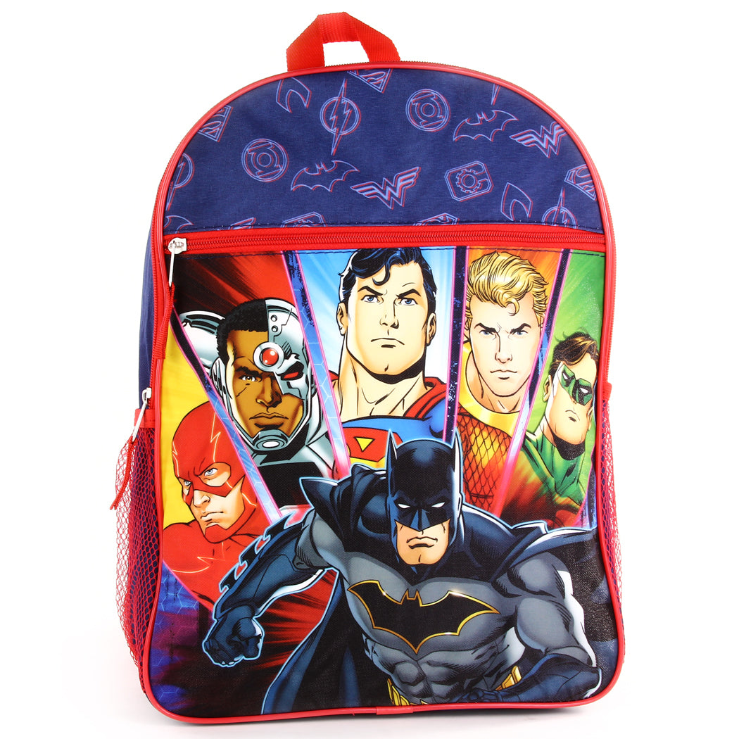 JUSTICE LEAGUE Deluxe 16" Backpack (Pack of 3)