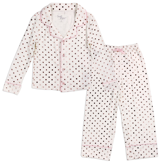 Girls 4-6X Button Down 2-Piece Pajama Set (Pack of 6)