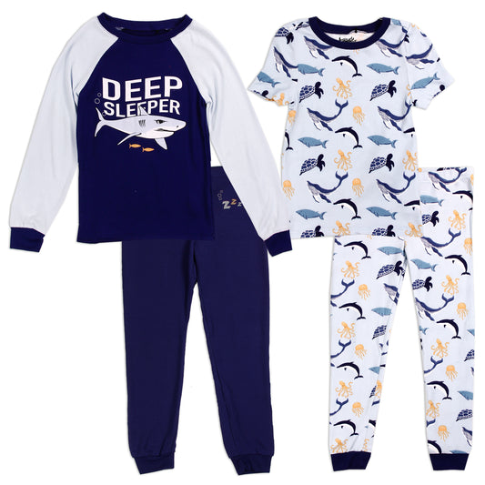 Boys 4-7 Poly/Spandex 4-Piece Pajama Set (Pack of 6)