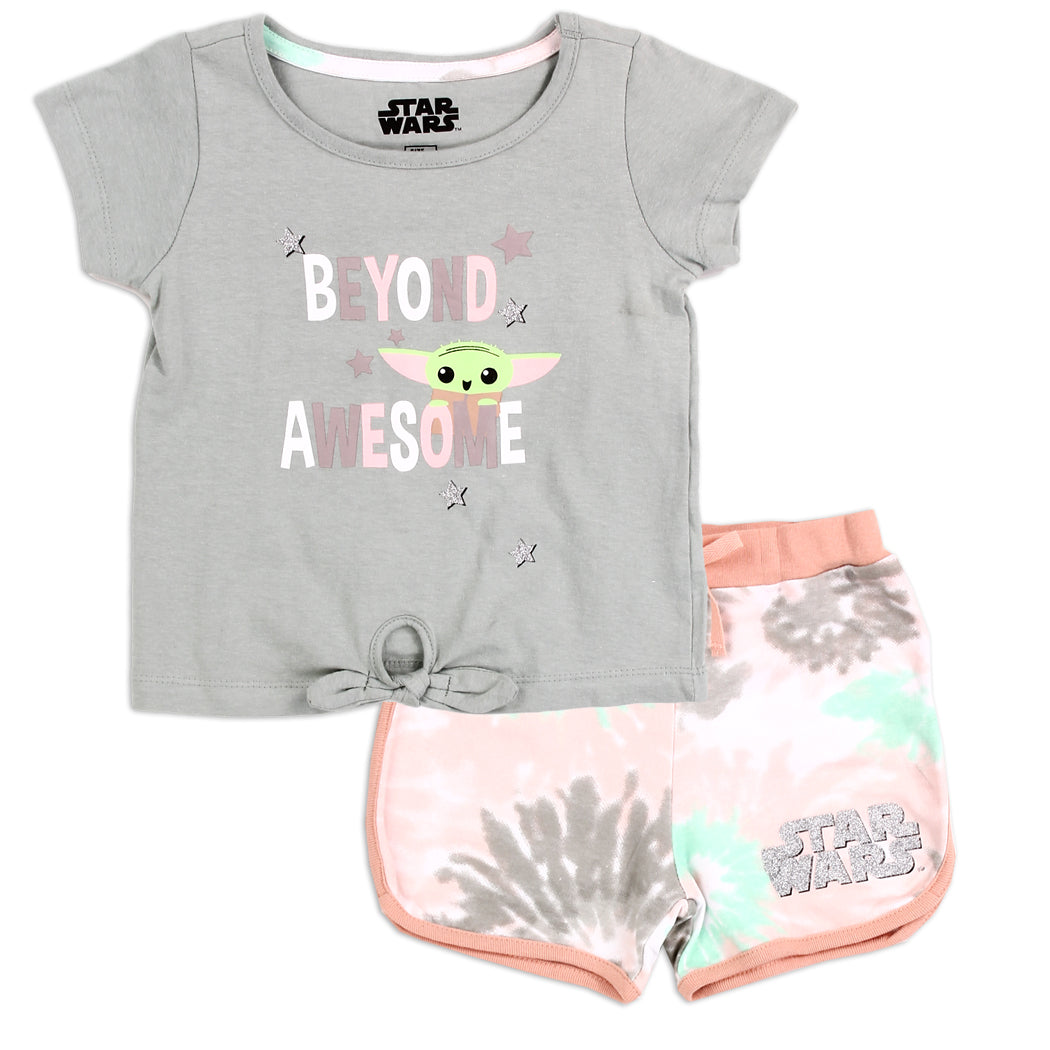 BABY YODA Girls Toddler 2-Piece Short Set (Pack of 4)