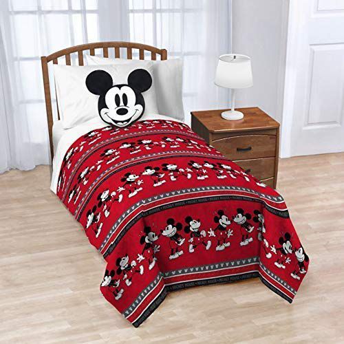 MICKEY MOUSE NOGGINZ Pillow & Full Size Plush Blanket Gift Set (Pack of 3)