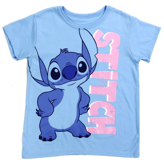 STITCH Girls 4-6X Boyfriend T-Shirt (Pack of 6)