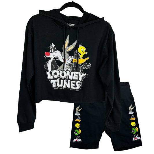 LOONEY TUNES Junior Fleece Cropped Hoodie with Shorts (Pack of 6)