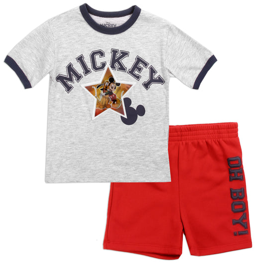 MICKEY MOUSE Boys Toddler 2-Piece Lenticular Patch Short Set (Pack of 8)