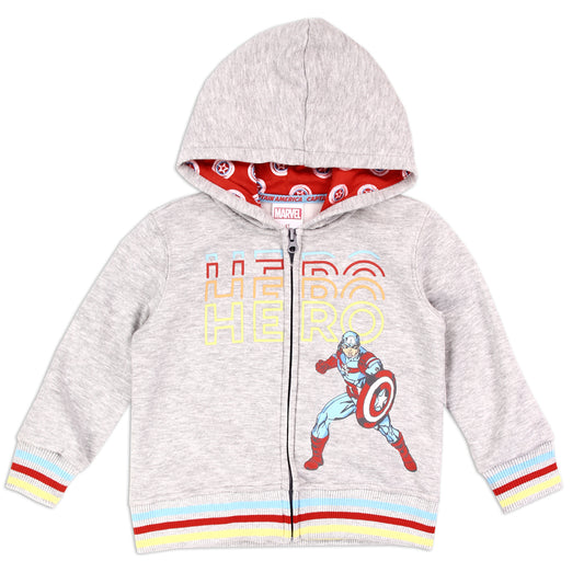 AVENGERS Boys Toddler Zip Up Hooded Sweatshirt (Pack of 6)