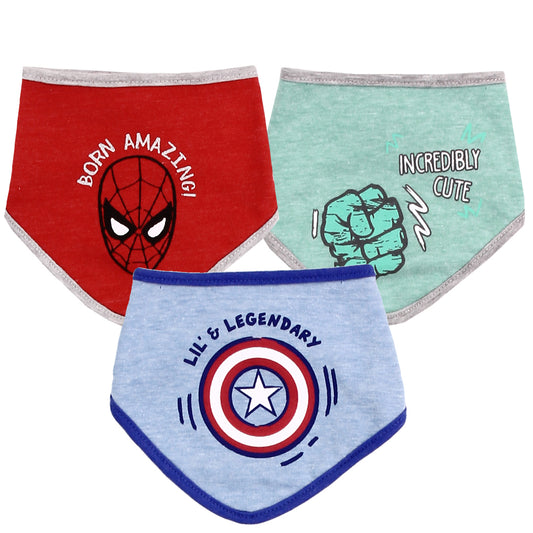 MARVEL Boys 0-12M 3-Pack Bibs (Pack of 6)