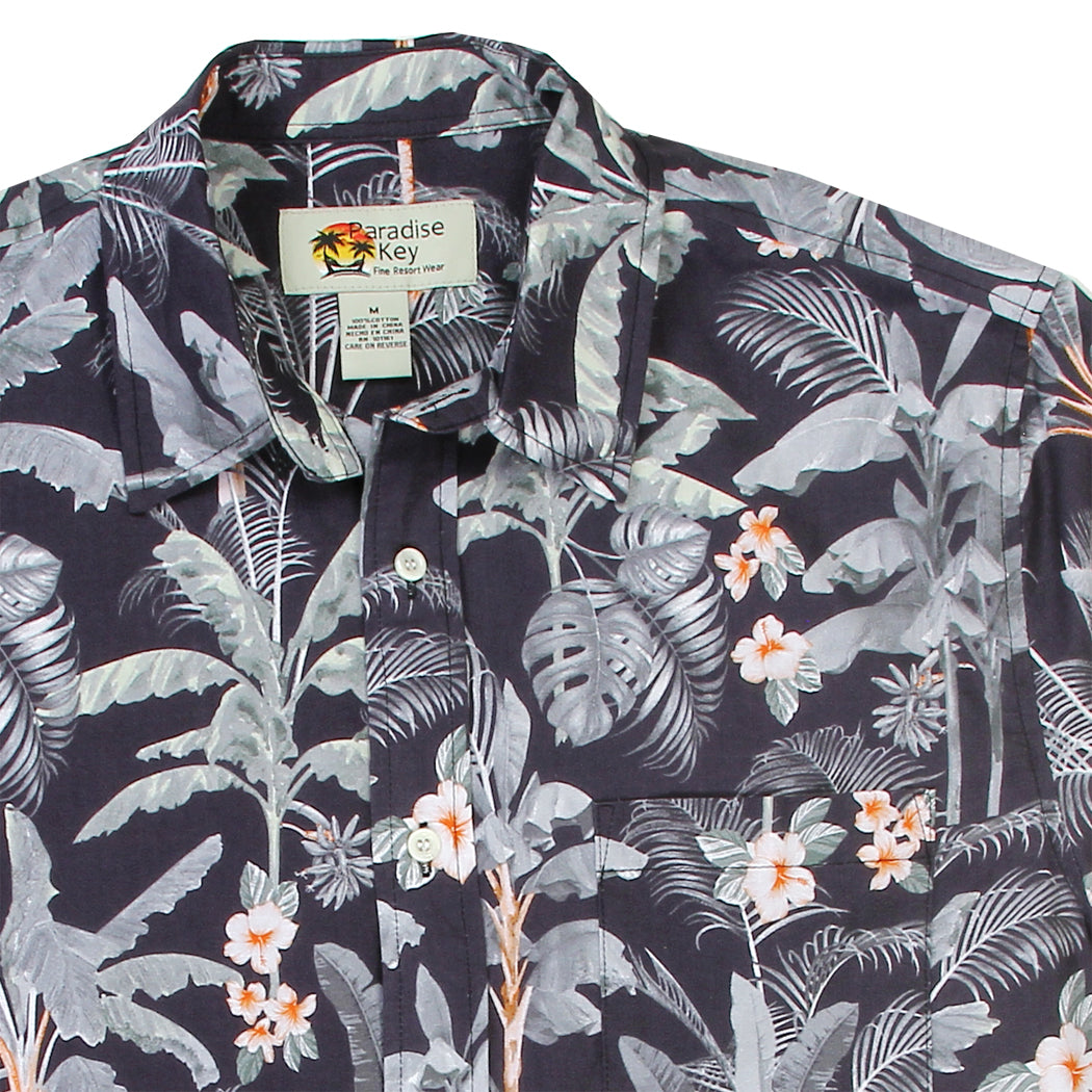 PARADISE KEY Men's Tropical 100% Cotton Shirt (Pack of 3 - By Size)