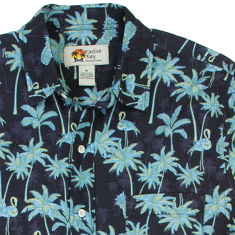 PARADISE KEY Men's Tropical 100% Cotton Shirt (Pack of 3 - By Size)