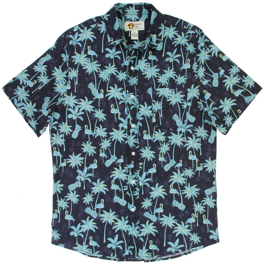 PARADISE KEY Men's Tropical 100% Cotton Shirt (Pack of 3 - By Size)