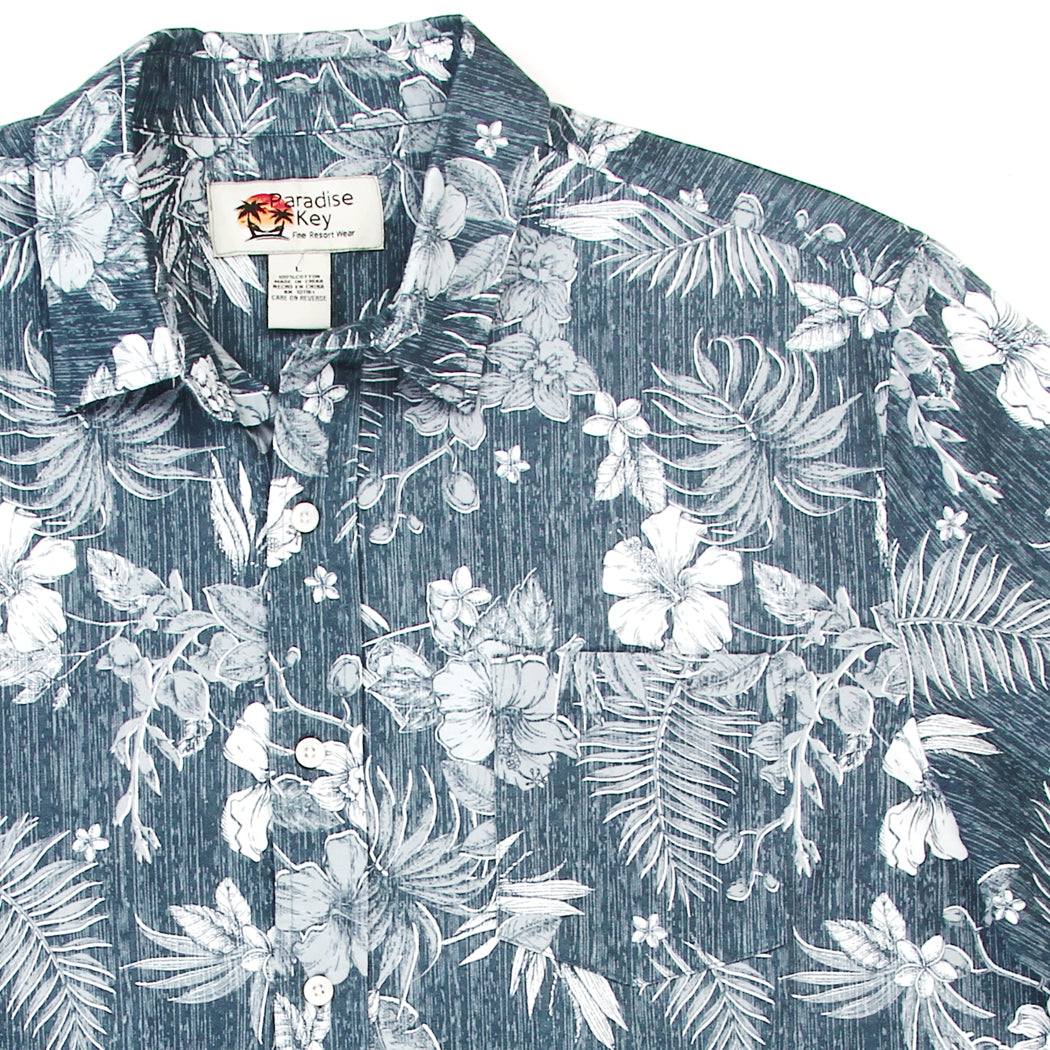 PARADISE KEY Men's Tropical 100% Cotton Shirt (Pack of 3 - By Size)