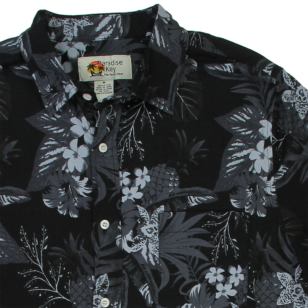 PARADISE KEY Men's Tropical 100% Cotton Shirt (Pack of 3 - By Size)