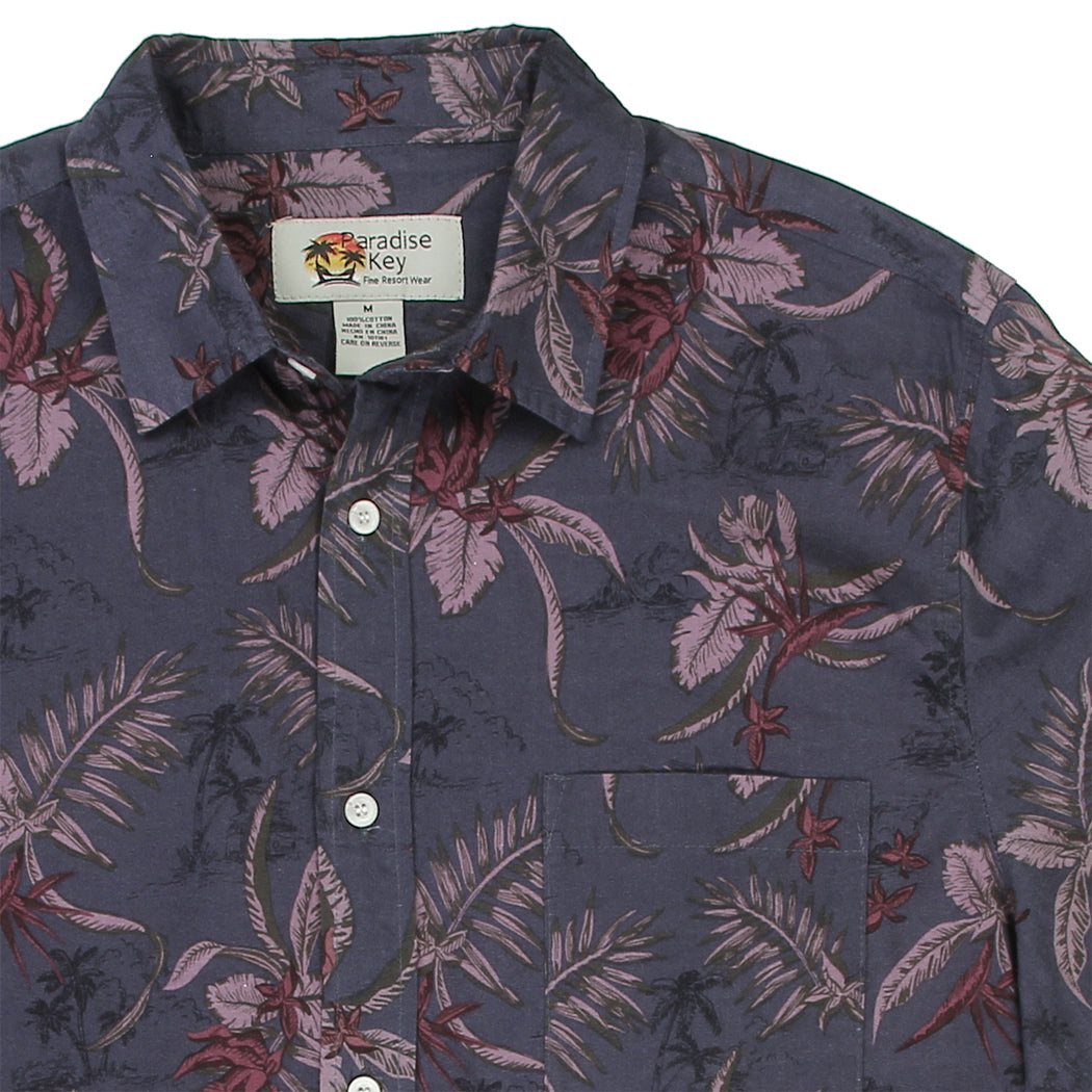 PARADISE KEY Men's Tropical 100% Cotton Shirt (Pack of 3 - By Size)