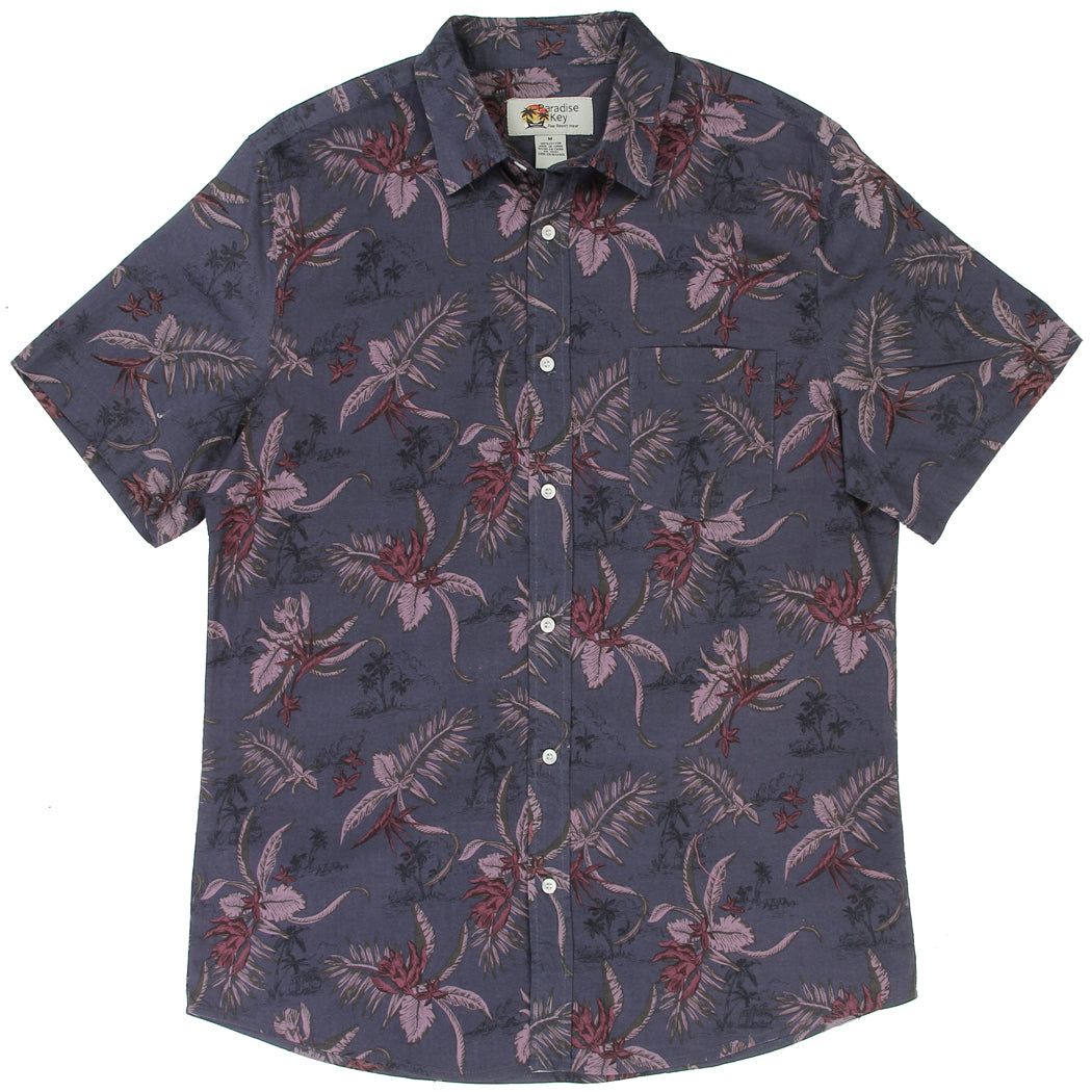 PARADISE KEY Men's Tropical 100% Cotton Shirt (Pack of 3 - By Size)