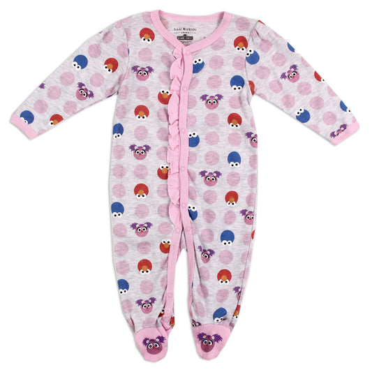 SESAME STREET Girls Newborn Sleeper (Pack of 6)