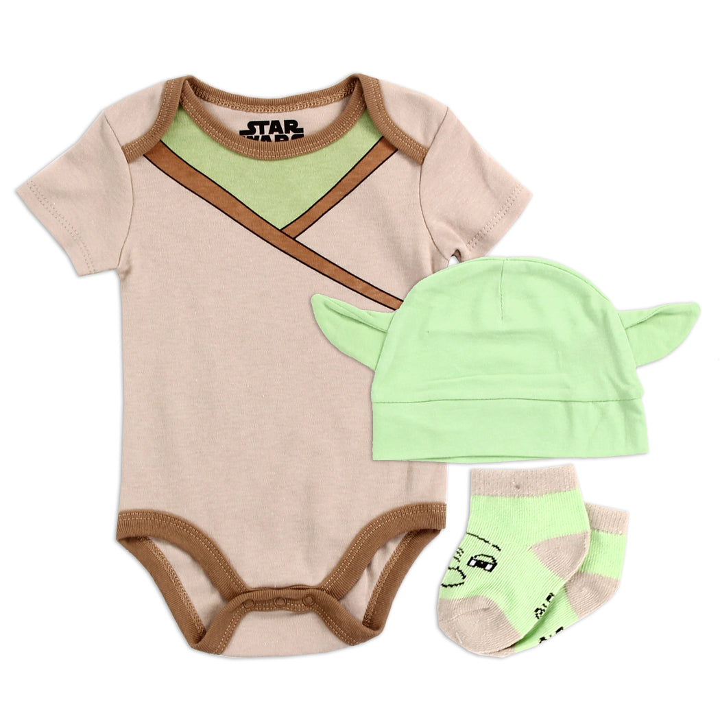 BABY YODA Boys Newborn 3-Piece Set (Pack of 6)