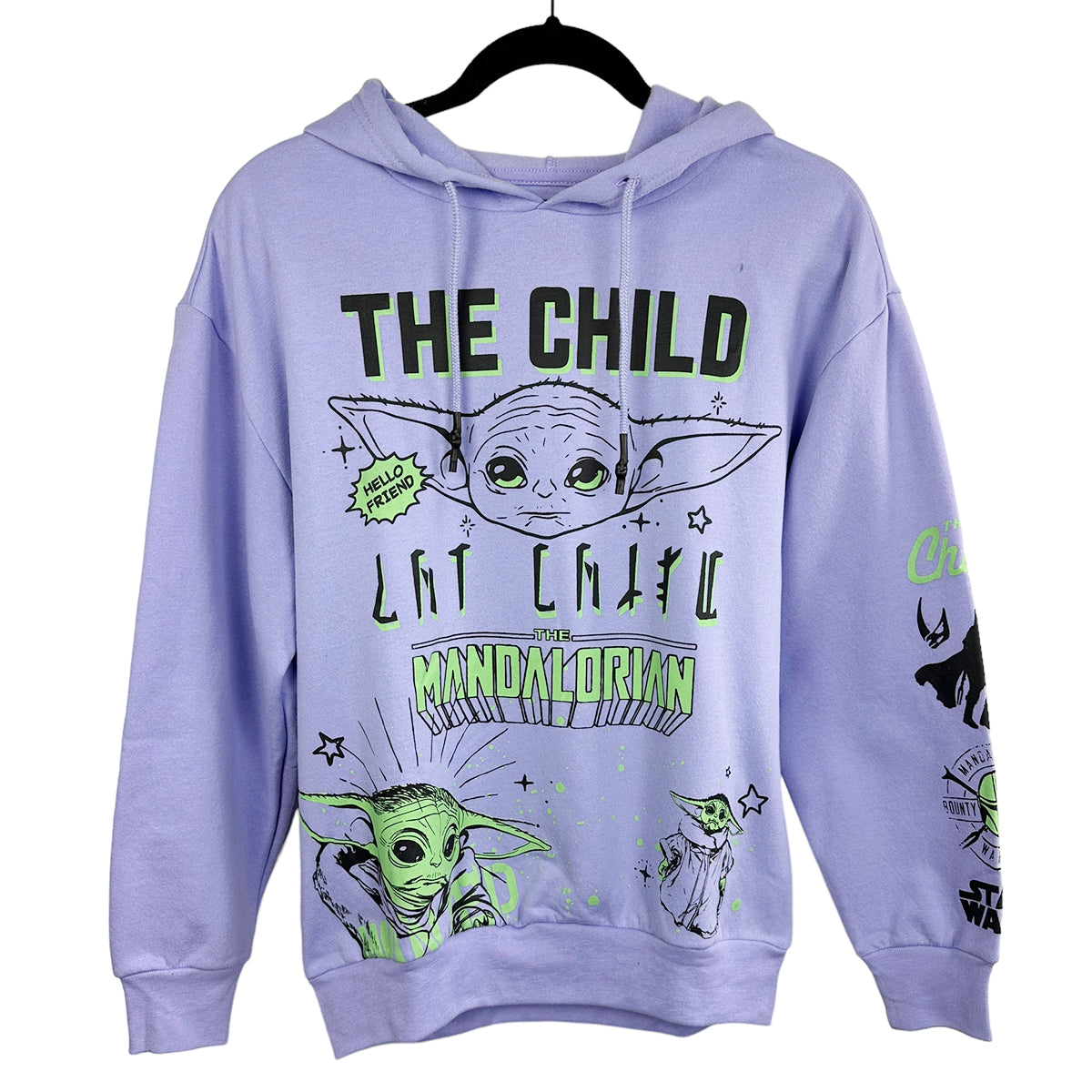 STAR WARS YODA Junior Fleece Hooded Sweatshirt (Pack of 7)