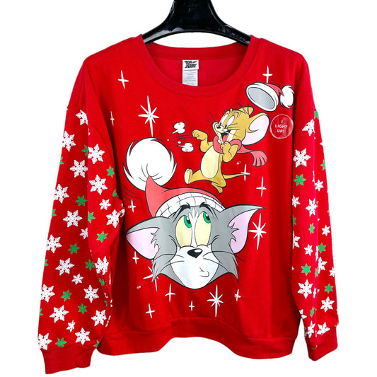 TOM & JERRY Junior Fleece Holiday Light-Up Sweatshirt (Pack of 6)