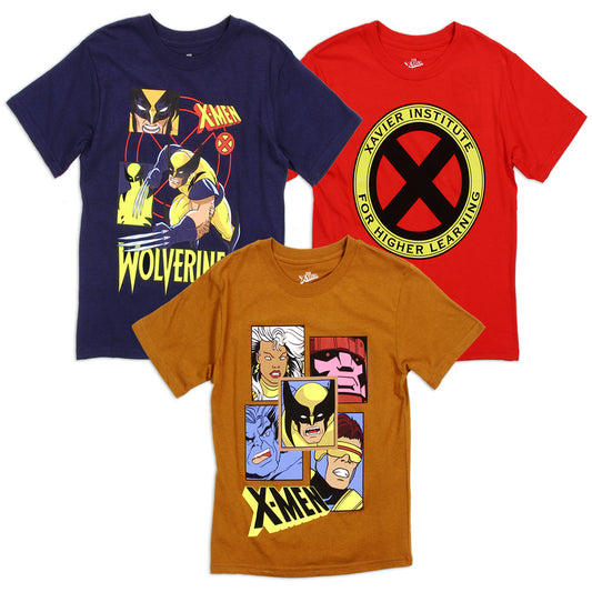 MARVEL X-MEN Boys Youth 3-Pack T-Shirt Set (Pack of 5)