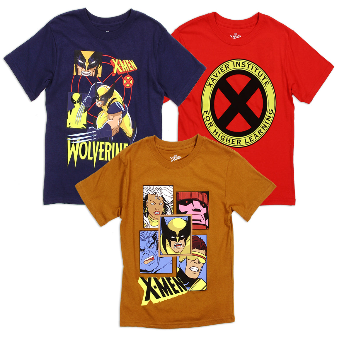 MARVEL X-MEN Boys Youth 3-Pack T-Shirt Set (Pack of 5)